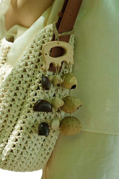 "The Wooden Elephant Chime" Carved Mini Mobile